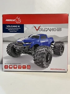 Redcat Volcano-16 1/16 Scale Brushed 4WD Monster Truck RTR Blue - Picture 1 of 14