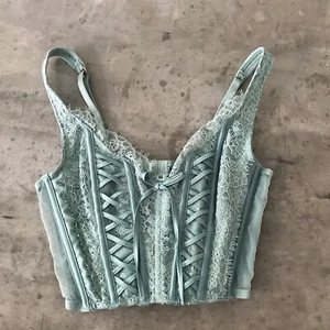 Victorias Secret Bustier Corset Top XS Lace up Fairy Coquette Soft Girl Ethereal - Picture 1 of 8