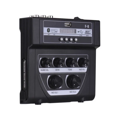Home/Outdoor Karaoke Mixer Microphone Stereo Audio Echo Sound Console USB Play - Image 1 of 4