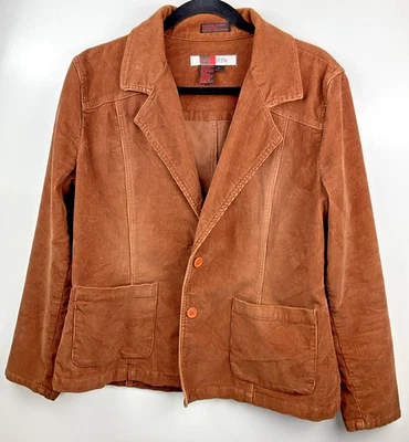 Live A Little Women’s Vintage Y2K Classic Corduroy Blazer Size MED Chocolate - Image 1 of 4