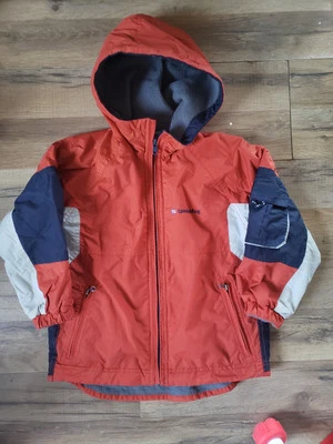 London Fog 儿童双面夹克 M 码 (5-6) 蓝色/橙色 预购 — 第 1/4 张图片