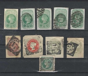 stkbox UK GB Briefpapier ausgeschnittene Quadrate quadratischer Kreis Stempel selten datiert Verpackung - Bild 1 von 3