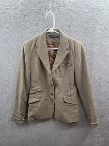 Blazer Ralph Lauren Vintage Mujer 8 Marrón Lana Tweed Abrigo Deportivo Traje Chaqueta - Imagen 1 de 7