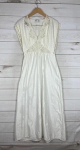 Vintage Lily of France Nachthemd Damen klein weiß Spitze Maxi Made USA ILGWU 70er - Bild 1 von 11