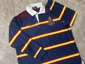 Vintage Polo Ralph Lauren Big Pony Rugby Jersey Polo Shirt XL Y2K #8 Back Hit - Picture 1 of 12