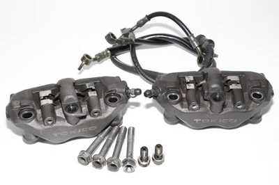 04-07 Honda Cbr1000rr 03-06 CBR600RR Front Brake Calipers w/Bolts & Lines OEM  - Image 1 of 4