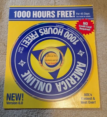 One NEW sealed America Online Disc Vintage AOL CD Version 6.0 FREE SHIPPING - Image 1 of 2