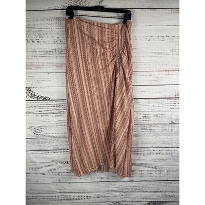 Saia Vanessa Bruno Feminina 42 US10 Midi Boho Ruched Estampada Mistura de Viscose - Imagem 1 de 4