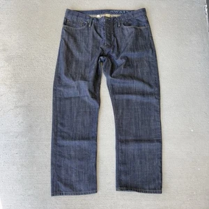 Jeans Burberry Brit para hombre azul denim pierna recta talla 30x32 parche con logotipo lavado oscuro - Imagen 1 de 6