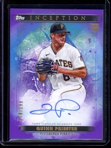Topps Inception Quinn Priest RC 2024 novato y estrellas emergentes púrpura automático/199 - Imagen 1 de 2
