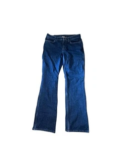 DULUTH TRADING CO Performance Blue Fleece Lined Jeans W/  Pockets Sz 6 x 31”L*** - Picture 1 of 10