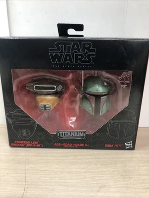 Cascos Hasbro Star Wars Black Series Titanium Series 07 Leia & Boba Fett Foto 1 de 4