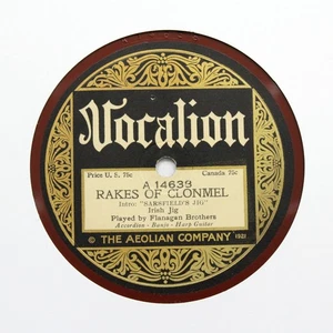 FLANAGAN BROTHERS (Irish) "Rakes Of Clonmel / Cavan Reel" VOCALION 14638 [78] - Bild 1 von 2