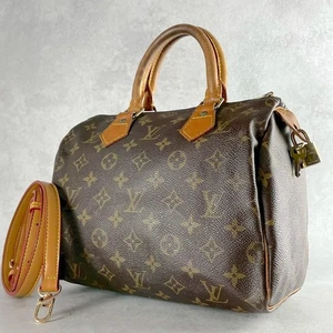 LOUIS VUITTON Speedy 25 M41528 Monograma Bolso de Mano Hombro 2 Vías PVC Candado 404 - Imagen 1 de 24
