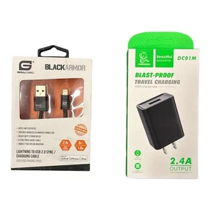 BLACKARMOR  MFi-Certified 6 Ft Lightning to USB Cable For iPhone / iPad / iPod - Picture 1 of 2