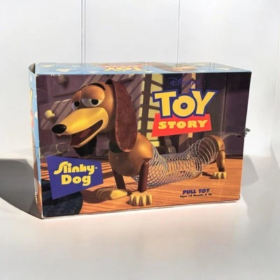VTG Disney TOY STORY Slinky Dog Pull Toy 1995 BOX Pixar - Изображение 1 из 4