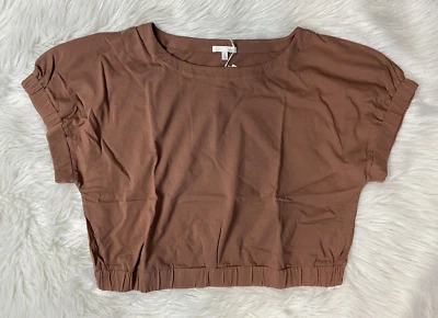 Nuevo top corto Skin Worldwide para mujer L 12/14 algarroba marrón orgánico Oriel Lounge Foto 1 de 4