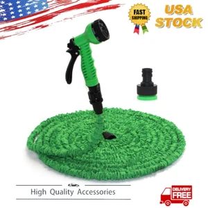 Expanding Expandable Flexible Garden Water Hose w Spray Nozzle 25, 50, 75, 100FT - Picture 1 of 18