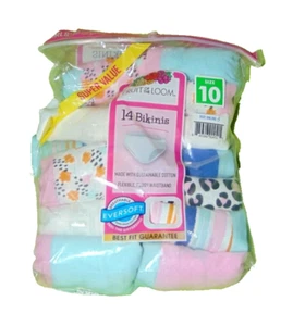 Fruit Of The Loom Bikini Underwear 10 Girls 14 Pack - Picture 1 of 2