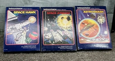 3 Intellivision Video Games Space Hawk Armanda Astrosmash 35092 - Image 1 of 4