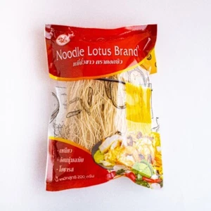 Lotus Brand White Chinese Thai Longevity Noodle Shou Mian 200g. - Picture 1 of 4