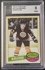 1980-81 OPC O-PEE-CHEE RAY BOURQUE RC ROOKIE CARD #140 GRADED ACA 8 NMM BRUINS