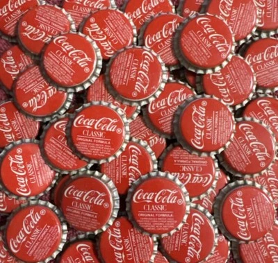 "50 tapas de botellas rojas Coca-Cola clásicas vintage de los años 90 para artesanías Coca-Cola icónica soda" Foto 1 de 3