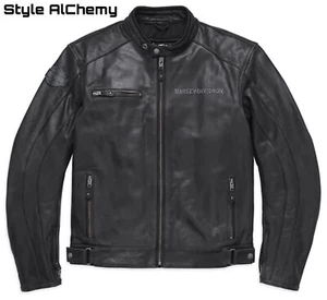 Harley-Davidson Men’s Leather Riding Jacket - Rugged, Comfortable, High-Quality - Picture 1 of 3