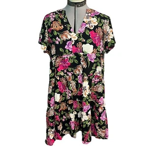 Maeve Anthropologie Dress Harper Tiered Black Size Petite Large New With Tags - Picture 1 of 8