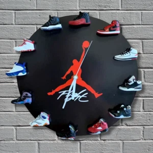 Air Jordan 1 Mini Sneakers Wall Clock, 3D Shoe Clock, NBA Micheal Jordan Clock - Picture 1 of 1