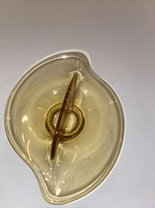 Viking Glass Amber Divided Relish/Nut/Candy Dish 8x6x2" - Picture 1 of 8