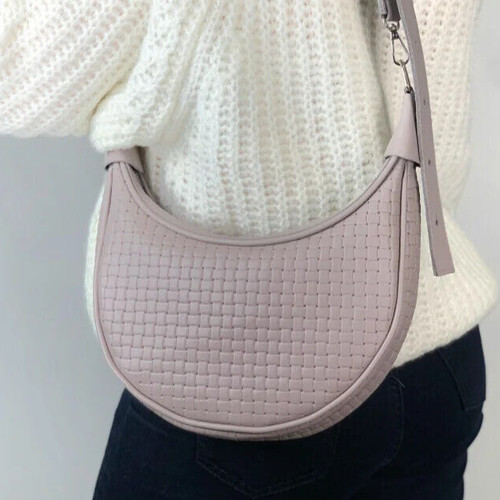 COACH Borsa a tracolla donna fatta a mano in pelle grigio lavanda lilla laidies borsetta borsetta