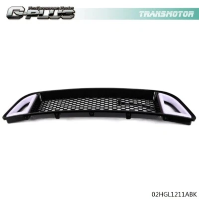 Fit For 2013-2014 Ford Mustang Front Bumper Upper Hood Mesh Grille W/ LED Light - Image 1 of 4