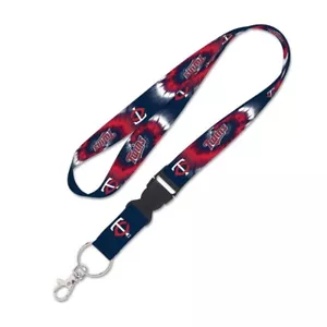 MINNESOTA TWINS TIE DYE LANYARD DETACHABLE BUCKLE NEW WINCRAFT 👀 - Picture 1 of 1