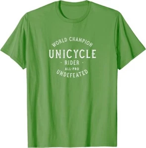 Retro World Champion Unicycle Rider Undefeated T-Shirt *NEW 10 Colors* - Picture 1 of 11