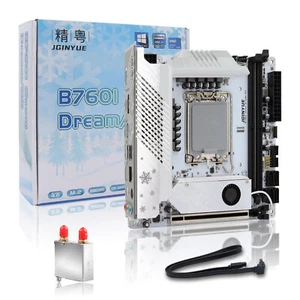 B760I Snow Dream D5 Mainboard, DDR5 7000+MHz, Intel 12/13 Gen LGA1700, Mini-ITX - Picture 1 of 8