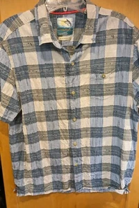 HERREN TOMMY BAHAMA KURZARM 75,% Seide KNOPFLEISTE HEMD ISLAND MODERN FIT - Bild 1 von 4
