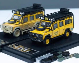 Master 1:64 Amarillo Camel Defender 110 SUV ORV Modelo Deportivo Diecast Metal Car - Imagen 1 de 19