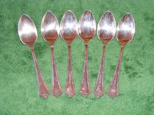 6 passende Oneida Community Reliance "ANDOVER" versilberte Demitasse Löffel - Bild 1 von 5