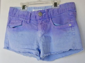 MOSSIMO SUPPLY CO Ombre Purple Blue Cutoff Denim Shorts Size 1 - Picture 1 of 2