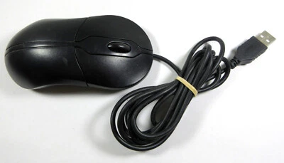 DELL Optical Wheel Mouse M-UAR DEL7 USB Wired Black 3-Button - TESTED/WORKS - Image 1 of 3