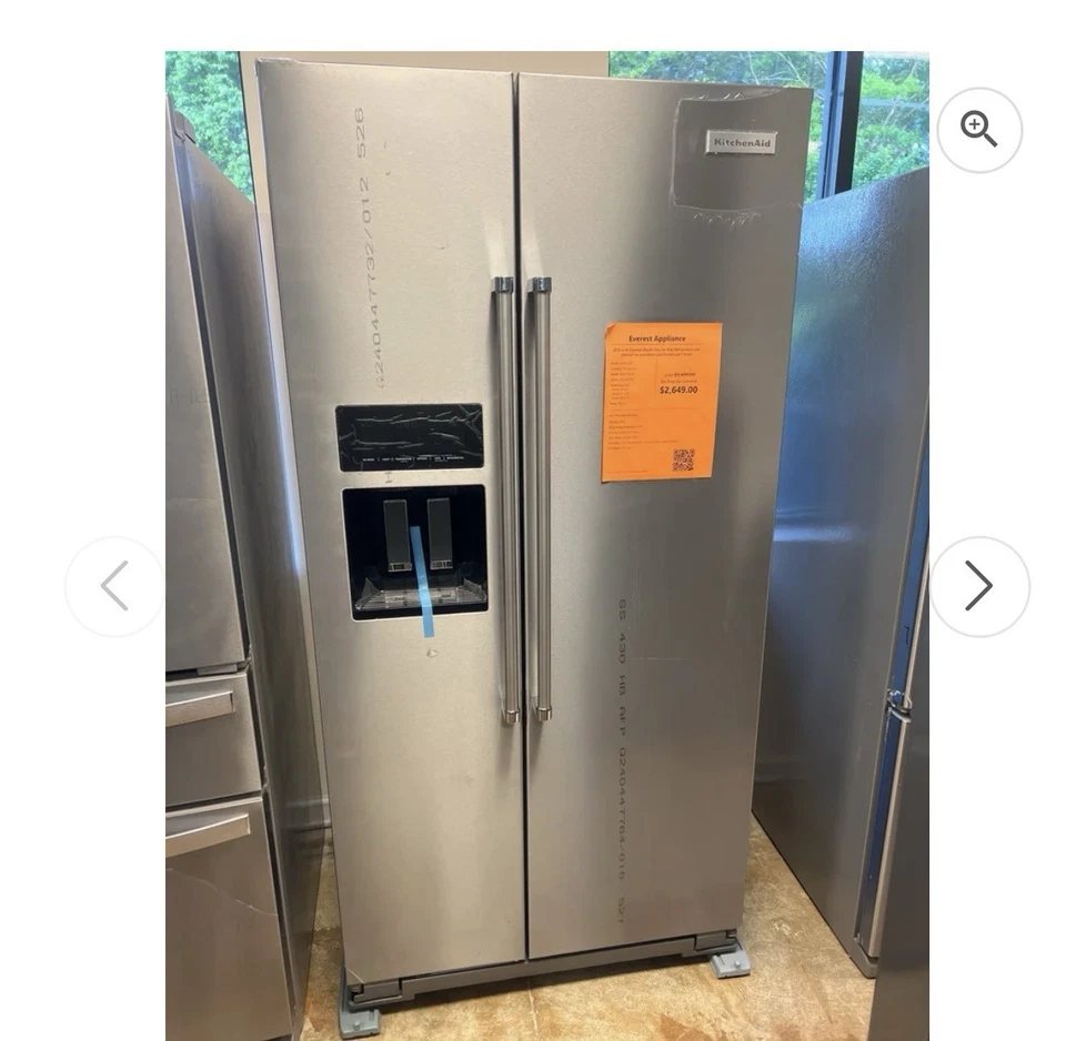 KitchenAid® 22.6 Cu. Ft. Stainless Steel Refrigerator - KRSC703HPS - Image 1 of 1