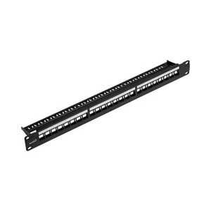Cat5e RJ45 Ethernet Network 1U Patch Panel 24-port 19'' - Empty Blank No Wiring - Picture 1 of 3