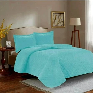 3-teiliges Quilt Tagesdecke Set Übergröße Queen Limpet Muschel - Bild 1 von 4