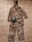 Tan and Water Camo Parka Feldhose Stahlhelm Set BGS Sumpftarn Pants Steel Helmet