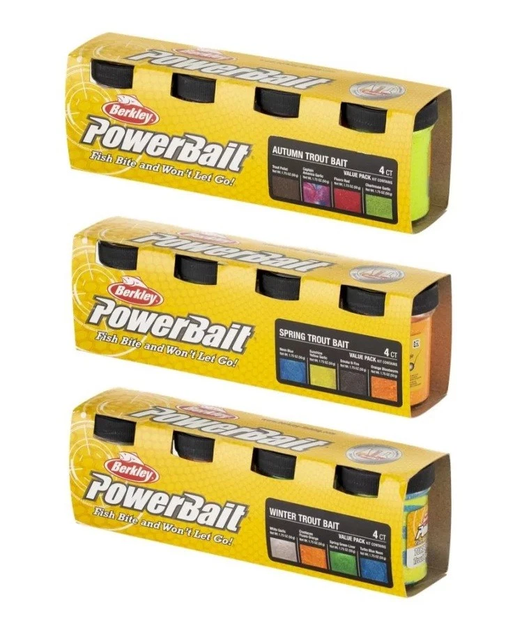 Berkley Powerbait Trout Bait Seasons 4 Pack Forellenteig Sortimente Trout Bait K - Bild 1 von 1