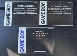 Nintendo GAMEBOY Instruction Booklet, Consumer Info And Reg Card. - Picture 1 of 3
