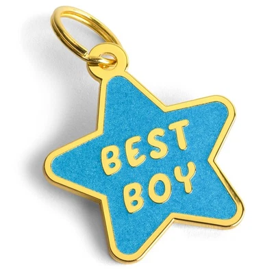 Best Boy собаки ярлык, синяя звезда эмали домашнего животного ID ярлык, жетоны для собак, собаки имя ярлык - Изображение 1 из 4