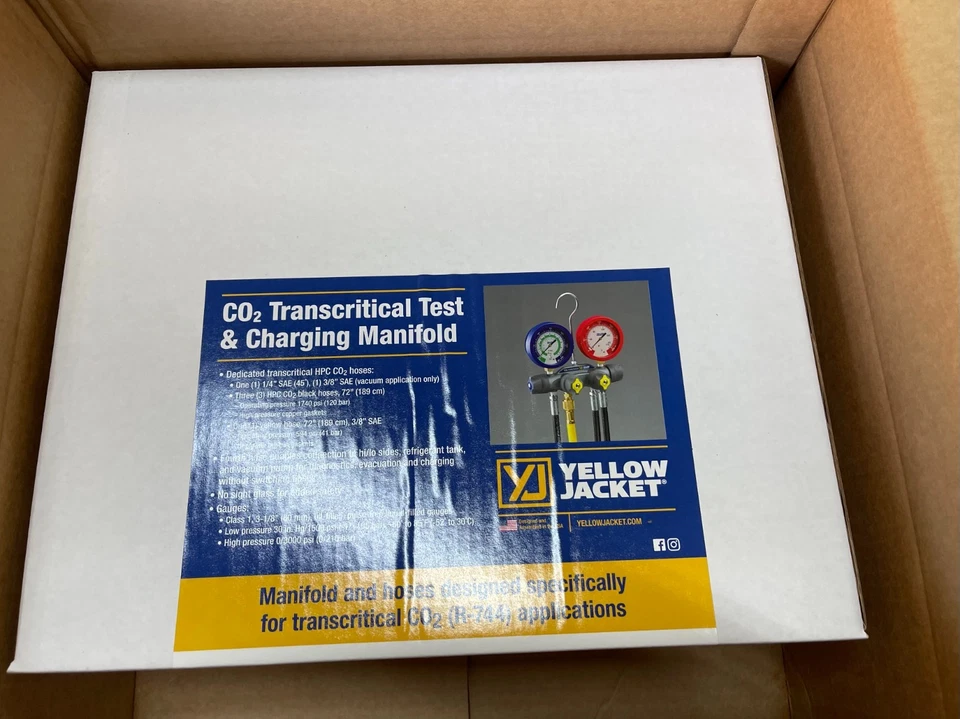 Желтая куртка CO2 транскритический тест и зарядка коллектор R-744 HVAC/R новый 45925 - Изображение 1 из 4