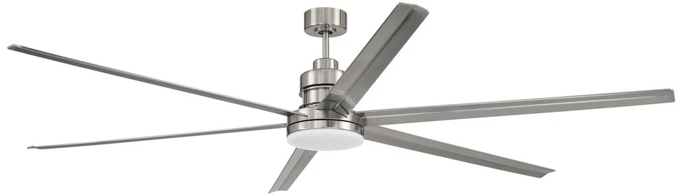80" Craftmade Mondo Brushed Nickel Large LED Smart Ceiling Fan - Image 1 of 1